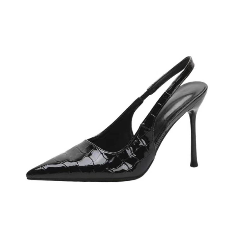 UMEK Slim Heel High Heels 8cm Women's Black