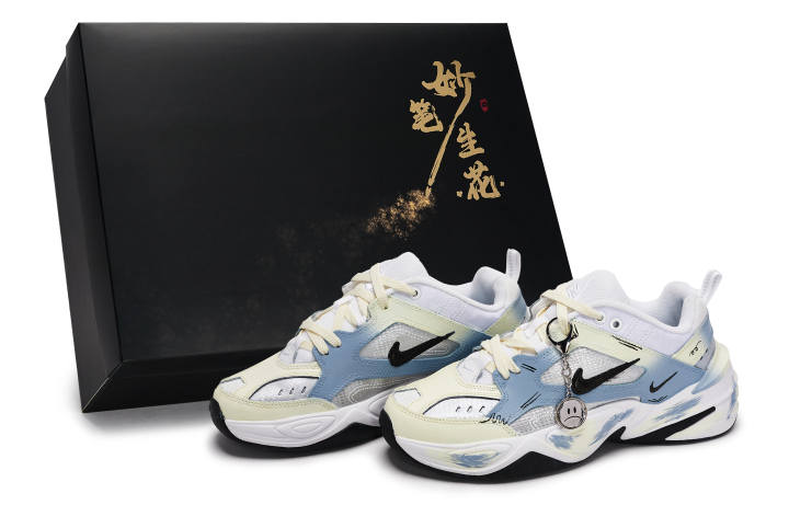 Nike Nike M2K Tekno Chunky Sneakers Women's Low Top Yellow/Blue