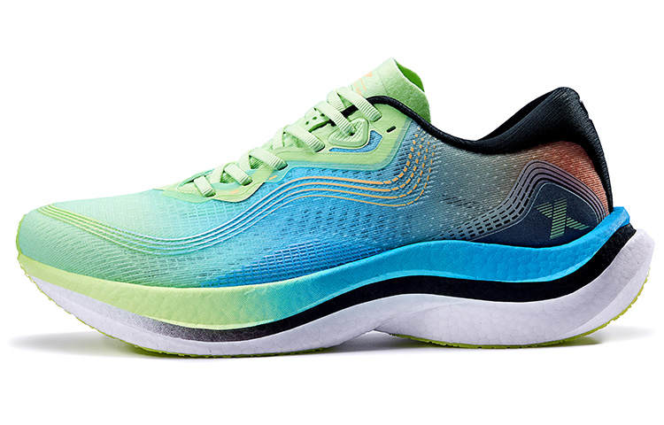 XTEP 260 2.0 Cushioning Slip Resistant Abrasion Resistant Low top Foam Running Shoes Men's Green Orange