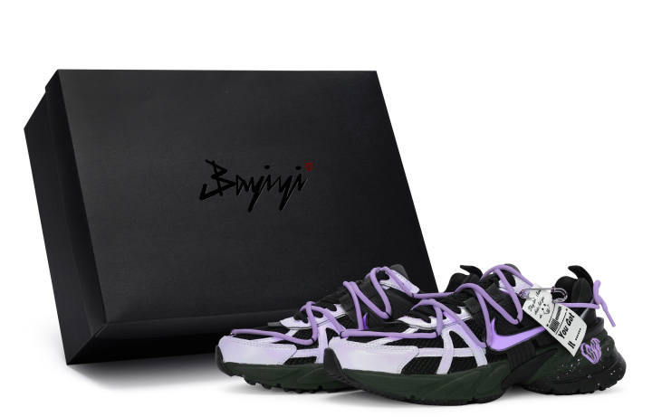 Nike Nike V2K Run Slip Resistant Slip Resistant Low top Running Shoes Unisex Black Silver Purple