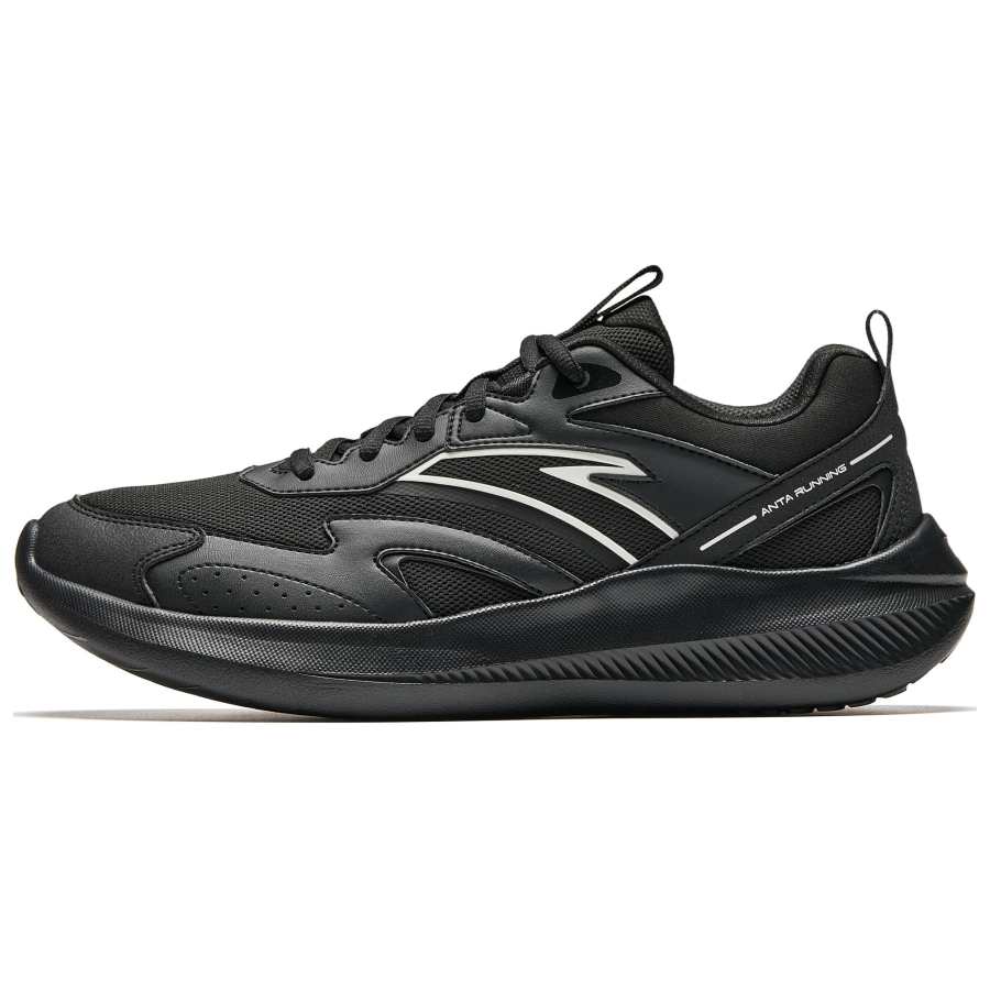 Anta Slip Resistant, Abrasion Resistant, Breathable Low top Casual Running Shoes Men's Black White