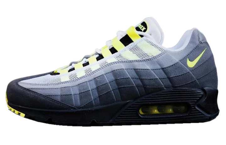 Nike Nike Air Max 95 Comfortable Low top Running Shoes Men's Black Gray Yellow