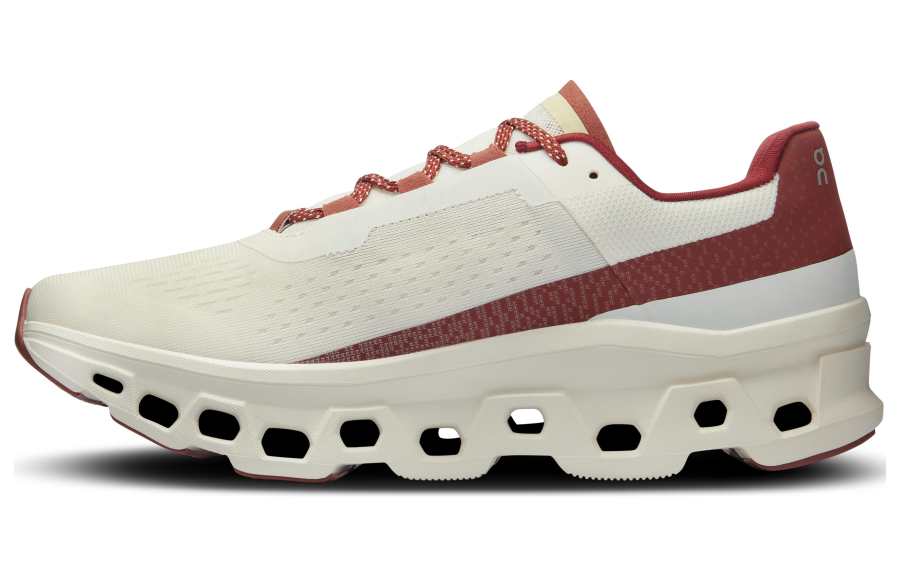 On Cloudmonster Fabric Cushioning Slip Resistant Low top Carbon Plate Long Distance Running Shoes Women's Umber