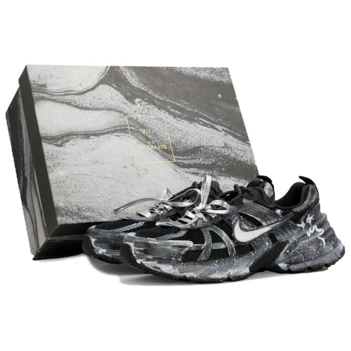 Nike Nike V2K Run Abrasion Resistant Height Increasing Low top Casual Training City Commuting Running Shoes Men's Black