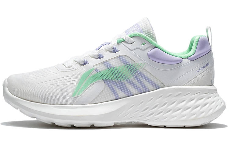 Li-Ning Li Ning EazGo Comfortable Low top Running Shoes Women's White Purple