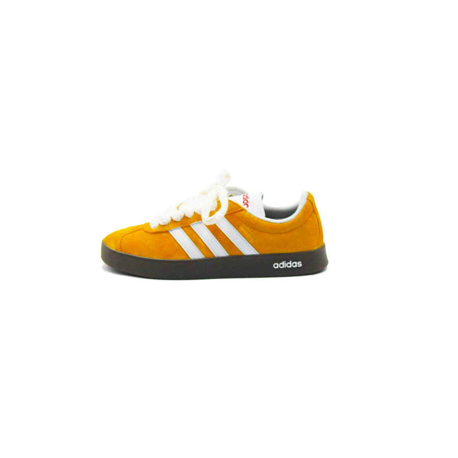 Adidas Adidas VL COURT 2.0 Abrasion Resistant Abrasion Resistant Low top Skateboard Shoes Unisex White Yellow