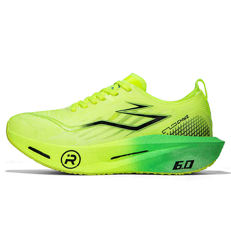 TAYAO Cushioning Slip Resistant Breathable Low top Marathon Running Shoes Unisex Neon Green