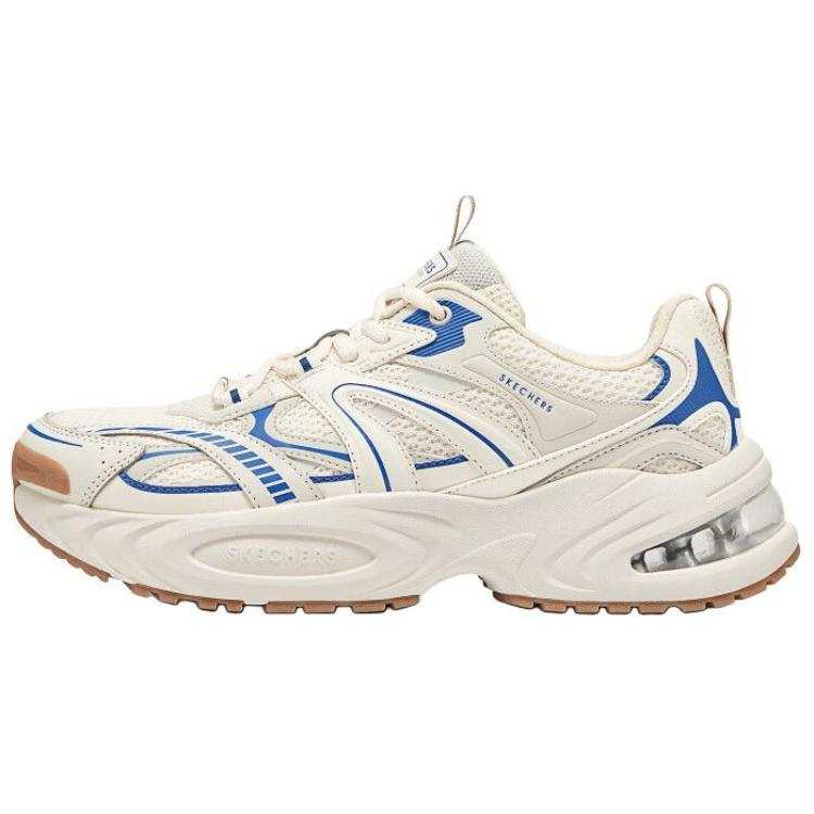 Skechers Lifestyle Abrasion Resistant Low top Chunky Sneakers Men's White Blue