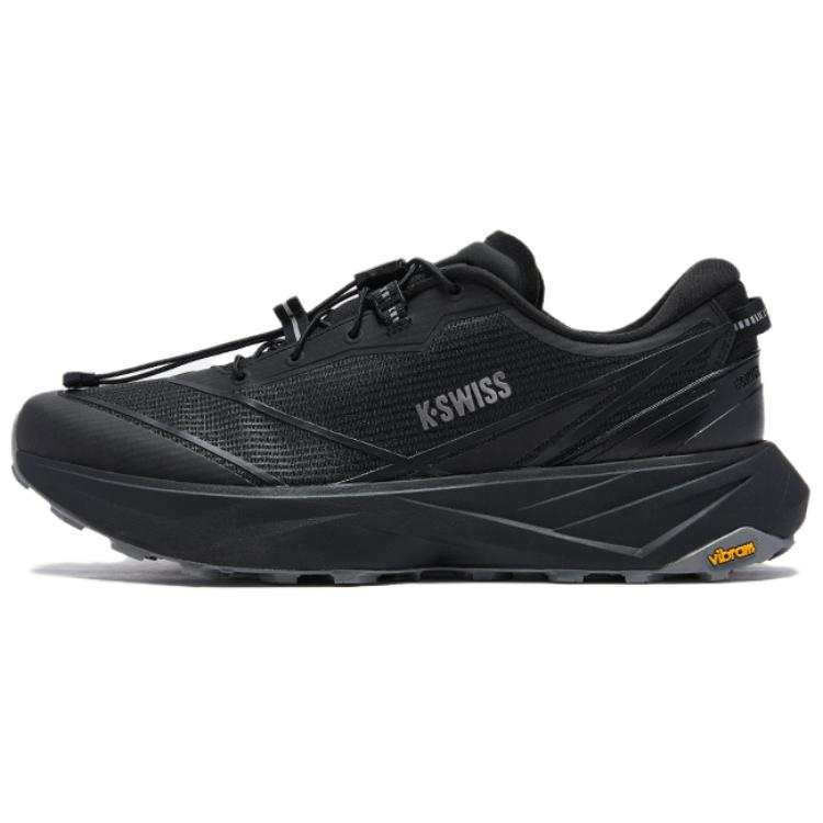 K·SWISS Textile, TPU Low top Running Shoes Men's Pure Black Gunmetal