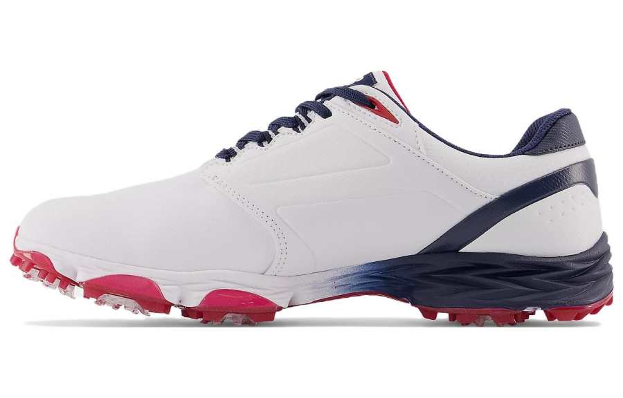New Balance New Balance Textile, Leather Lace Up Low top Golf Shoes Men's White Blue Red