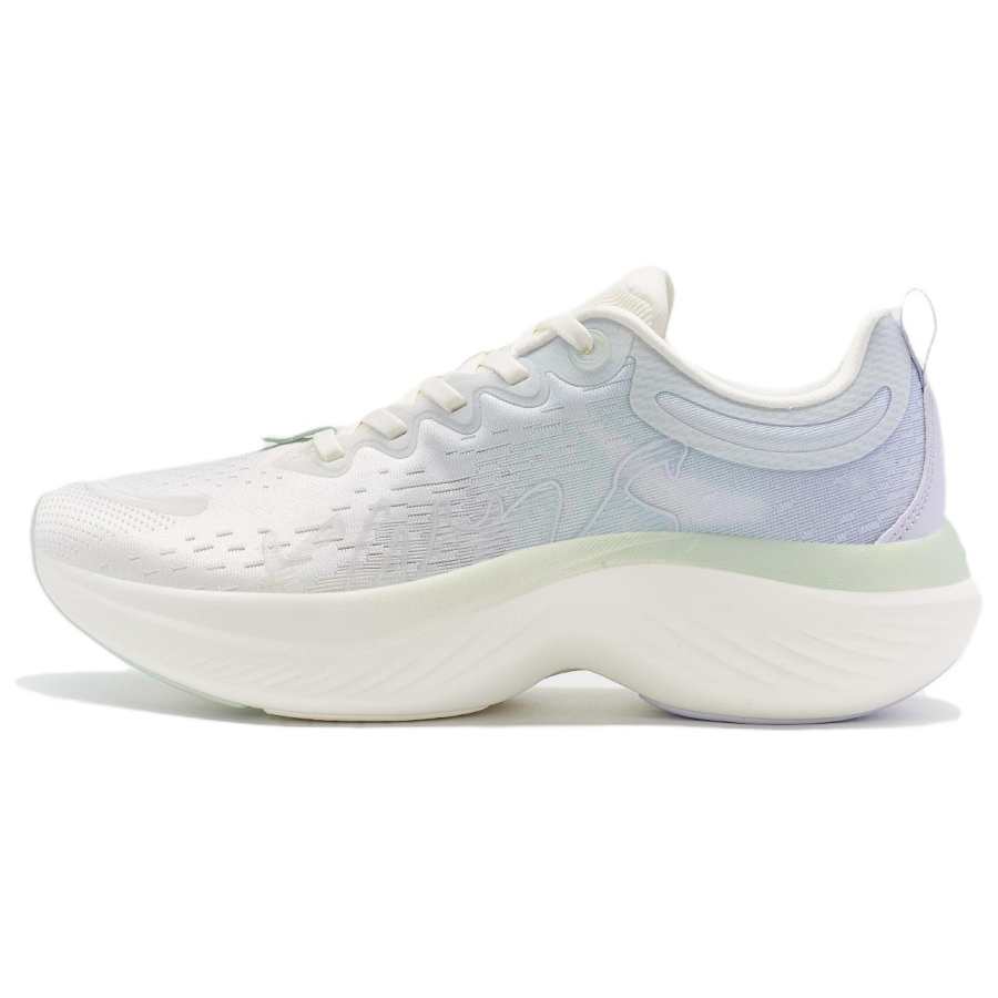 XTEP Cushioning, Wear Resistant Low top Running Shoes Women's White Purple Green