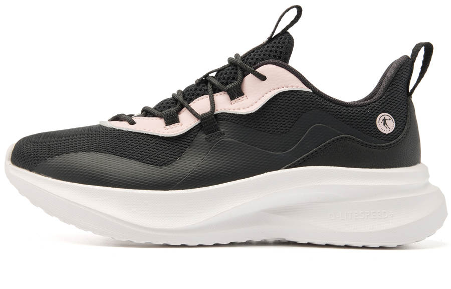 QIAODAN Low top Casual Running Shoes Women's Black Pink