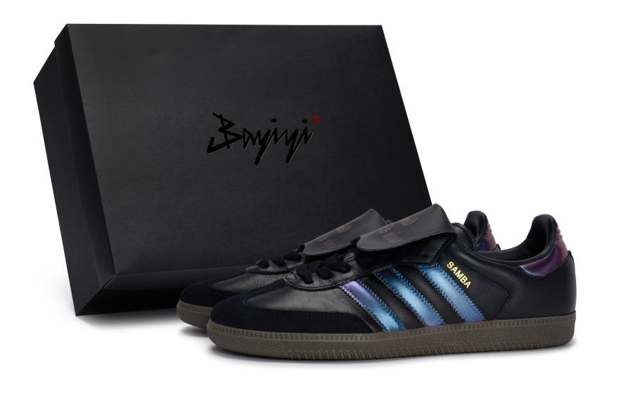Adidas Originals SAMBA OG Slip Resistant Abrasion Resistant Low top Skateboard Shoes Unisex Black Blue Purple