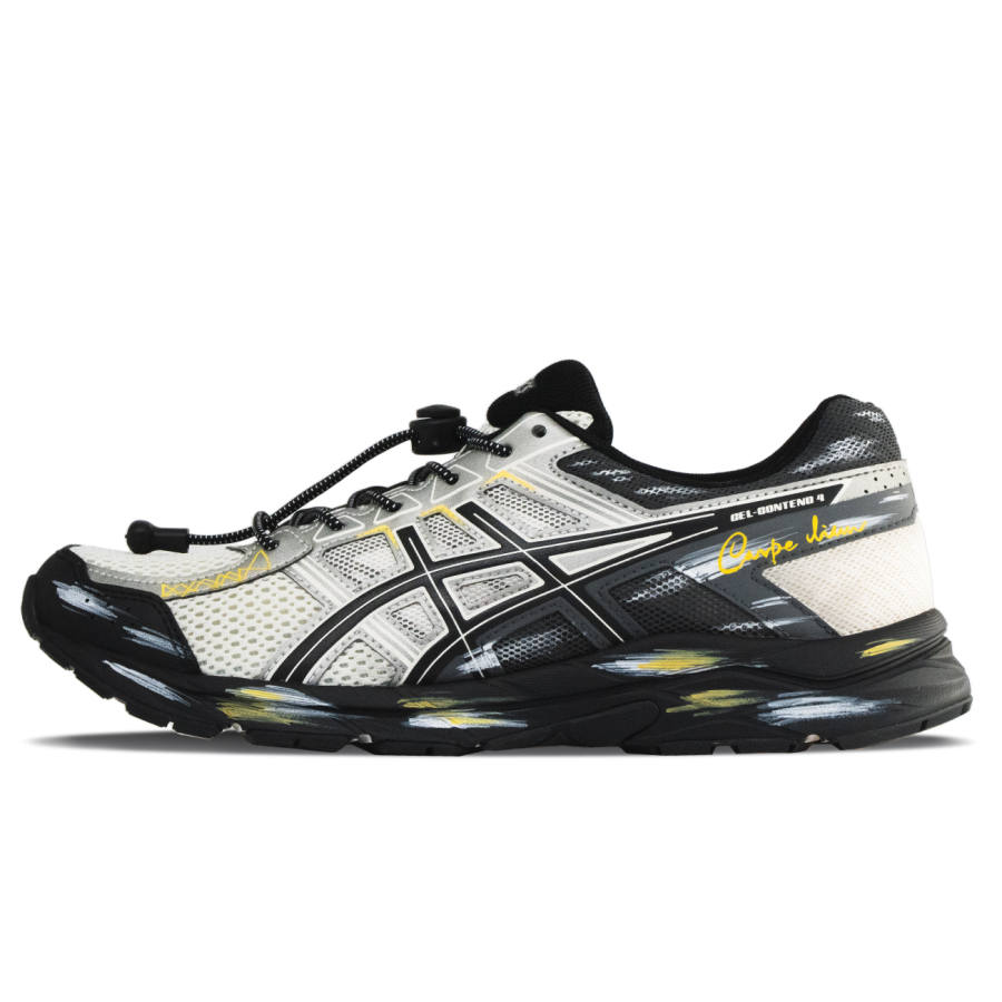 ASICS Gel Contend 4 Cushioning, Wear Resistant Low top Running Shoes Unisex White Black Silver