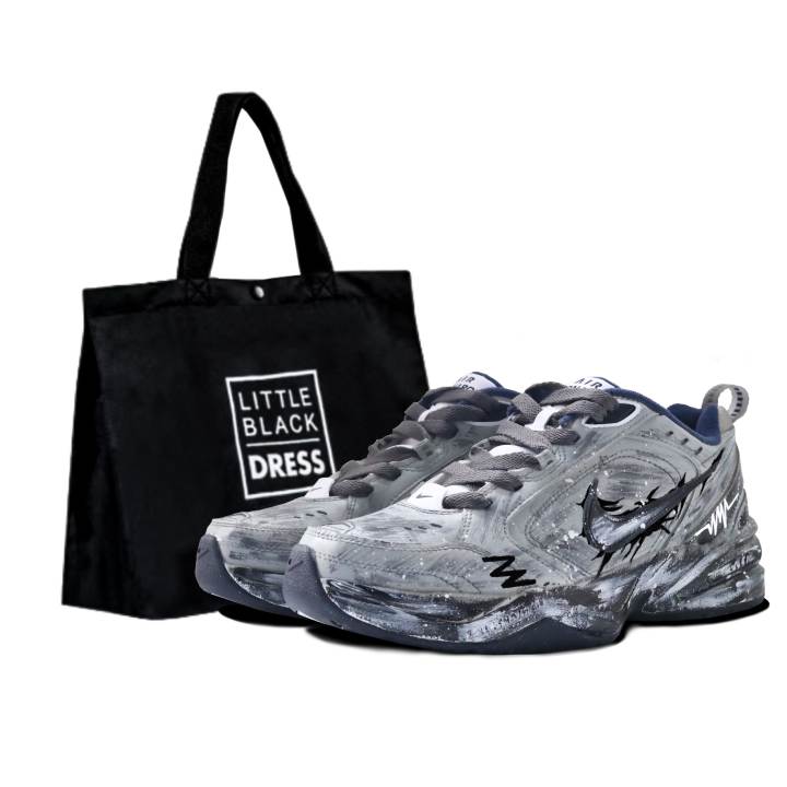Nike Nike Air Monarch 4 Cushioning Breathable Coverage Cushioning Breathable Coverage Low top Chunky Sneakers Unisex Gray