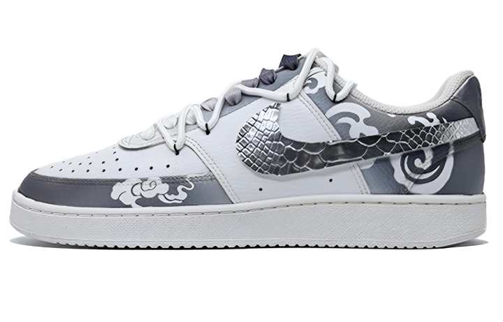Nike Nike Court Vision 1 Abrasion Resistant Low top Skateboard Shoes Men's White Black