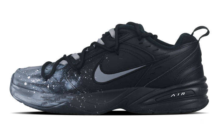 Nike Nike Air Monarch 4 Abrasion Resistant Coverage Abrasion Resistant Coverage Low top Chunky Sneakers Unisex Gray Black