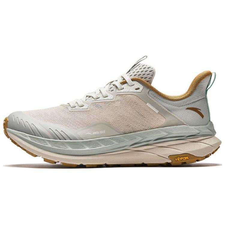 Anta Kunlun Comfortable Slip Resistant Low top Running Shoes Men's Gray White