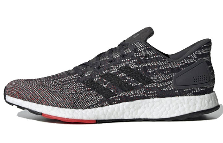 Adidas Adidas Pureboost Dpr Fabric Breathable Low top Running Shoes Men's Gray Black