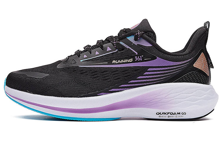 361° Flying Wing 2 Breathable And Wear resistant Low top Running Shoes Women's Black Purple