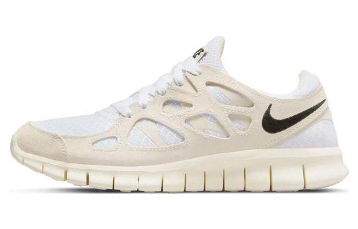 Nike Nike Free Run 2.0 Breathable Low top Casual Running Shoes Women's Ecru