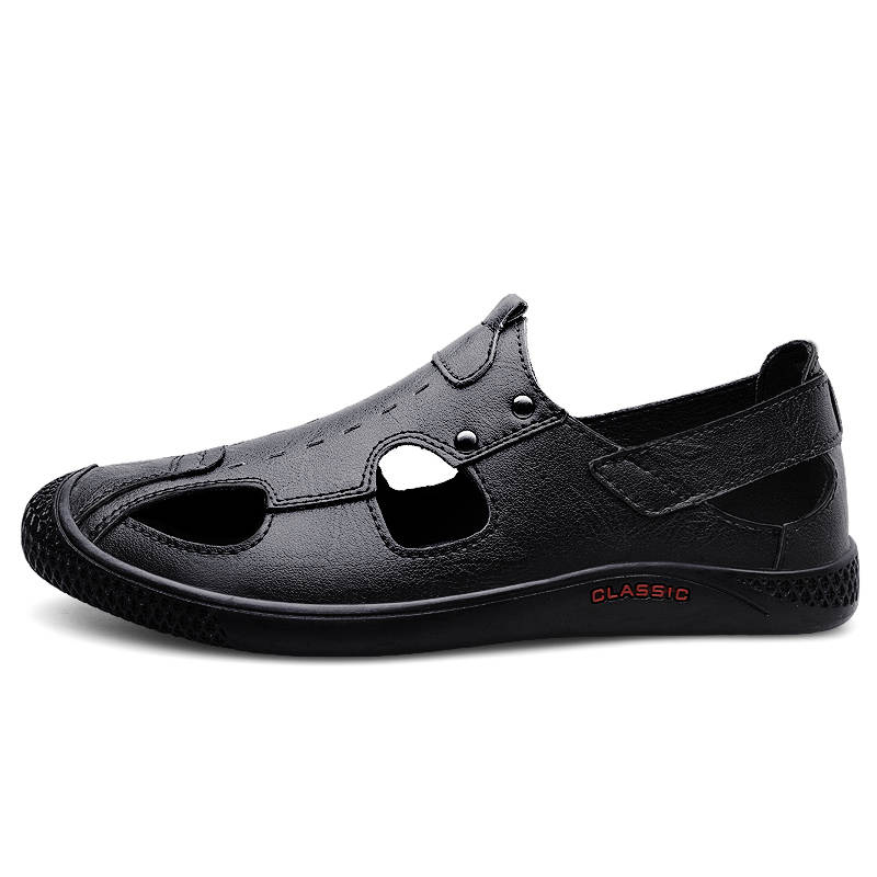 PAIBLOKS Top Grain Cow Leather Men's Casual Shoes Men's