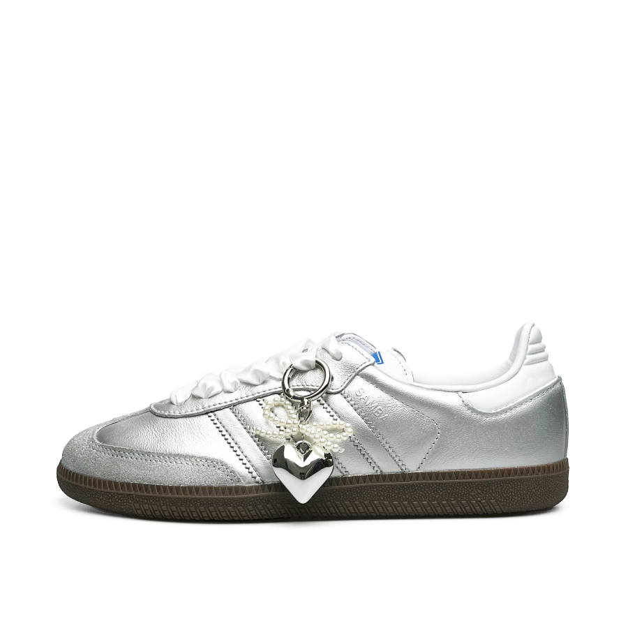 Adidas Originals SAMBA OG Low top Skateboard Shoes Unisex Silver