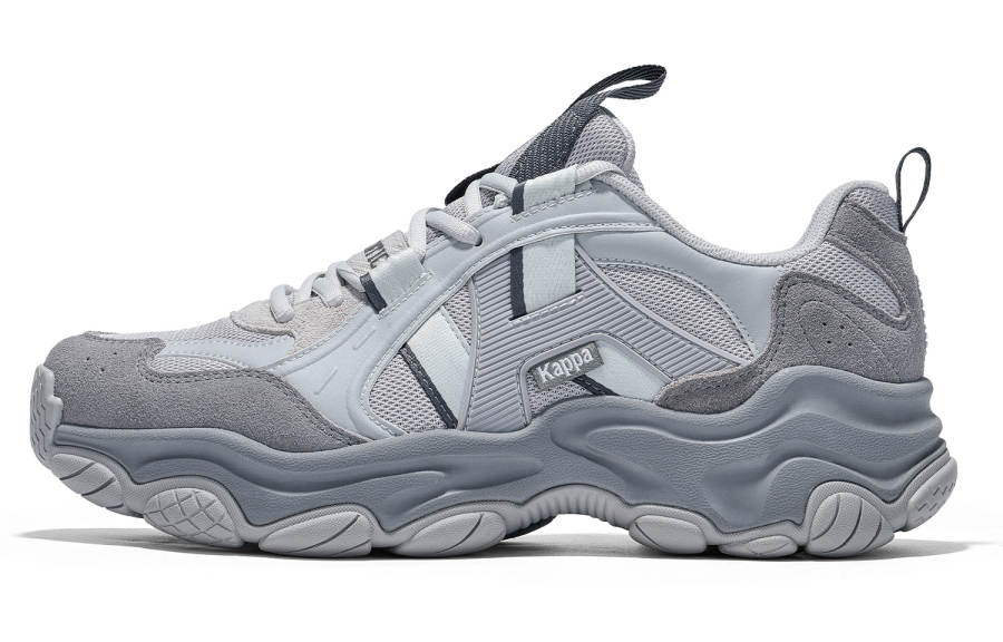 Kappa Slip Resistant Abrasion Resistant Slip Resistant Abrasion Resistant Low top Running Shoes Unisex Gray