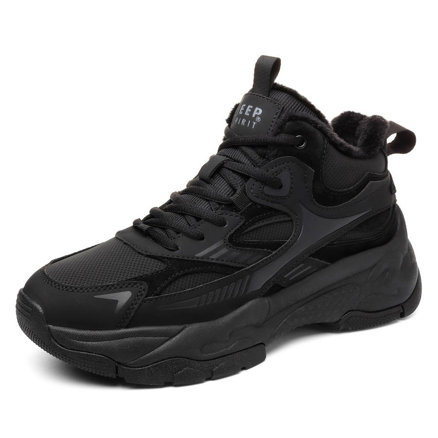 JEEP SPIRIT Black Warrior Thermal Waterproof Abrasion Resistant Cushioning Height Increasing