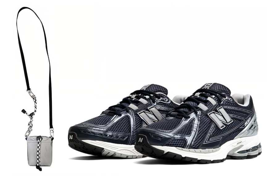 New Balance New Balance NB 1906R Mesh, Leather Low top Running Shoes Unisex Navy Blue Shoe Bag Set