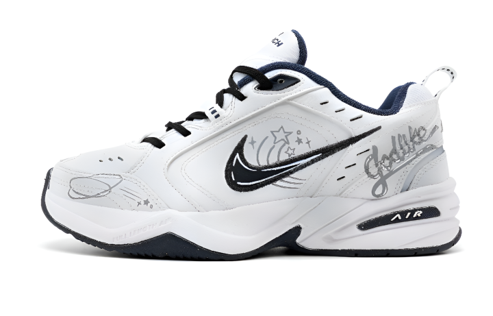 Nike Nike Air Monarch 4 Galaxy Wishes Abrasion Resistant Height Increasing Low top Chunky Sneakers Unisex White Gray