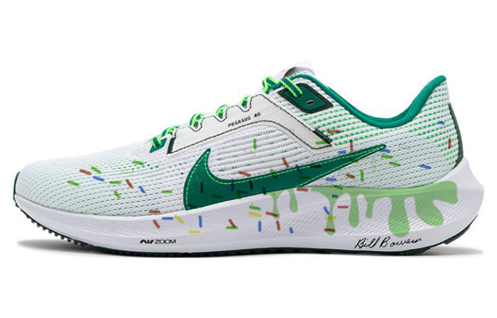 Nike Nike Air Zoom Pegasus 40 Cushioning Slip Resistant Abrasion Resistant Low top Running Shoes Men's White Blue
