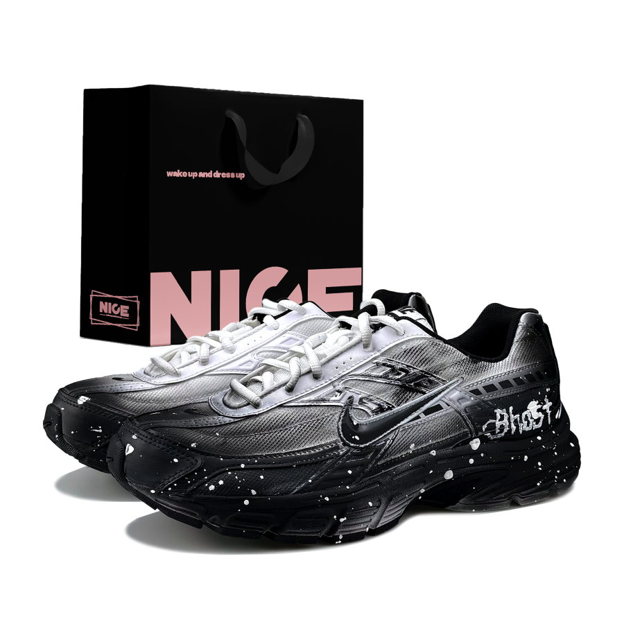 Nike Nike Initiator Abrasion Resistant Low top Running Shoes Men's Black White