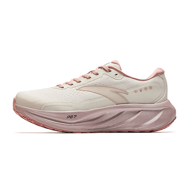 Anta Abrasion Resistant Coverage Low top Casual Running Shoes Women's Fish Belly White