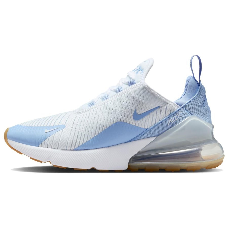Nike Nike Air Max 270 Abrasion Resistant Abrasion Resistant Low top Casual Running Shoes Women's White Blue