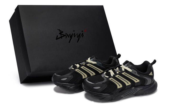 Adidas Adidas CLIMACOOL BOUNCE Slip Resistant Abrasion Resistant Low top Running Shoes Unisex Black Rice Yellow