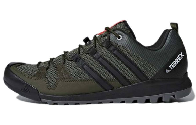 Adidas Adidas Terrex Running Shoes Men's Low Top Black/Dark Green