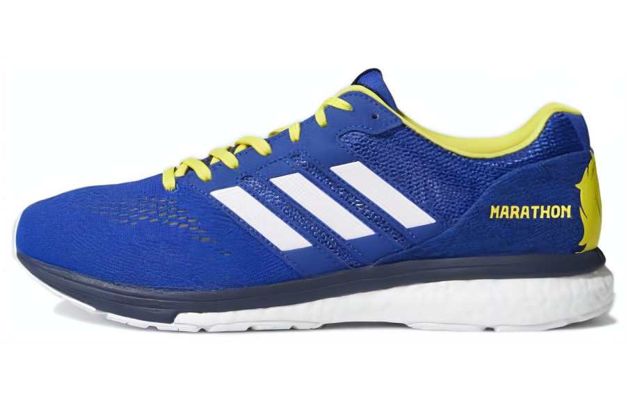 Adidas Adidas Adizero Boston 7 Abrasion Resistant Breathable Low top Running Shoes Men's Blue