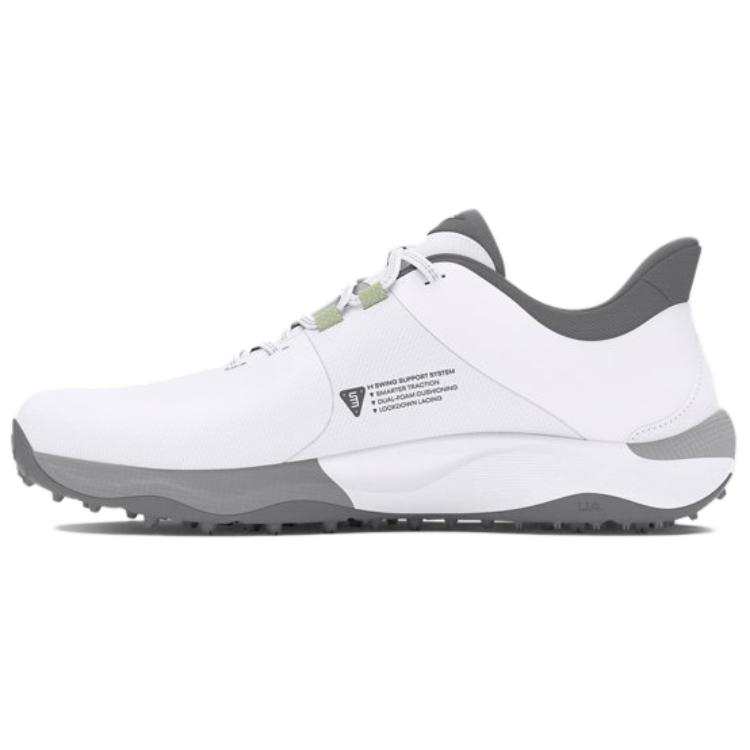 Under Armour Drive Pro Spikeless Golf Wide 'White Metallic Gun Metal'