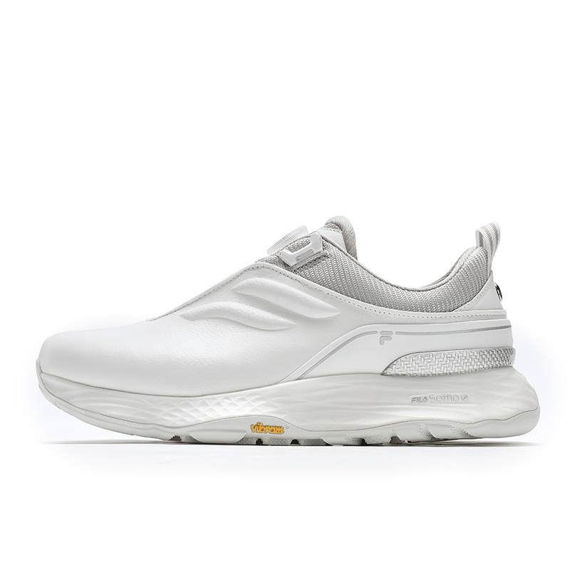 FILA Abrasion Resistant Support Low top Golf Shoes Men's Bright White/Silverware Gray