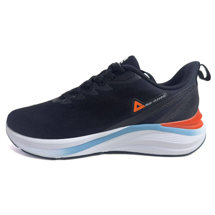 PEAK State Pole Abrasion Resistant Breathable Rebound Low top Casual Running Shoes Men's Black Orange