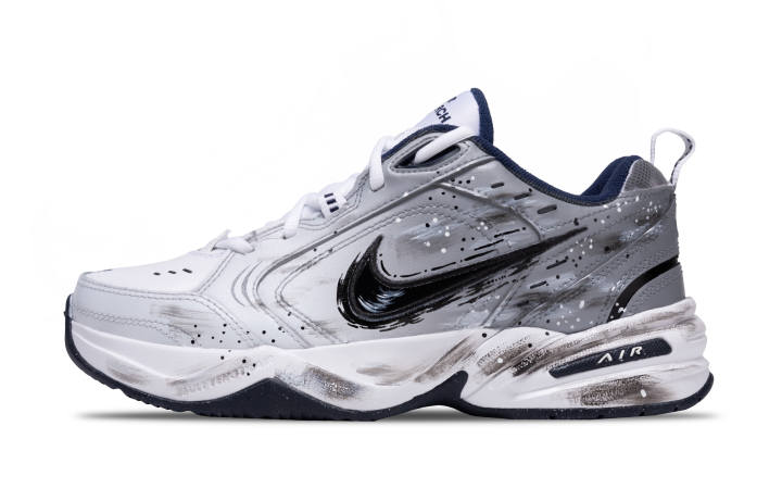 Nike Nike Air Monarch 4 Black Hole Product, Shooting Stars Trail Low top Chunky Sneakers Unisex Gray White