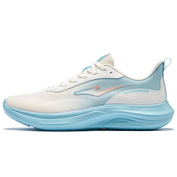 Erke Yun Yi Cushioning Breathable Rebound Low top Casual Running Shoes Men's White Lake Blue