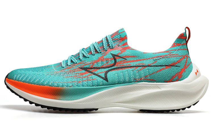 HEALTH Flying Man Racing Running Shoes Unisex Low Top Cyan/Orange