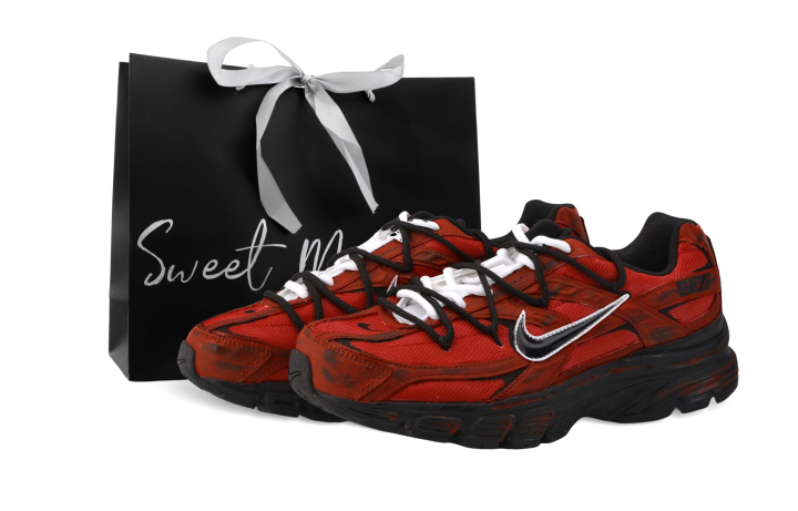 Nike Nike Initiator Cushioning Abrasion Resistant Breathable Low top Running Shoes Unisex Red Black