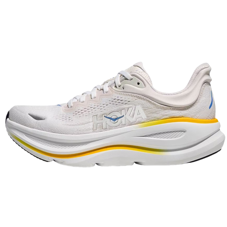 HOKA ONE ONE Bondi 9 Low top Supercritical Patch Style Rubber Long Distance Running Shoes Women's White
