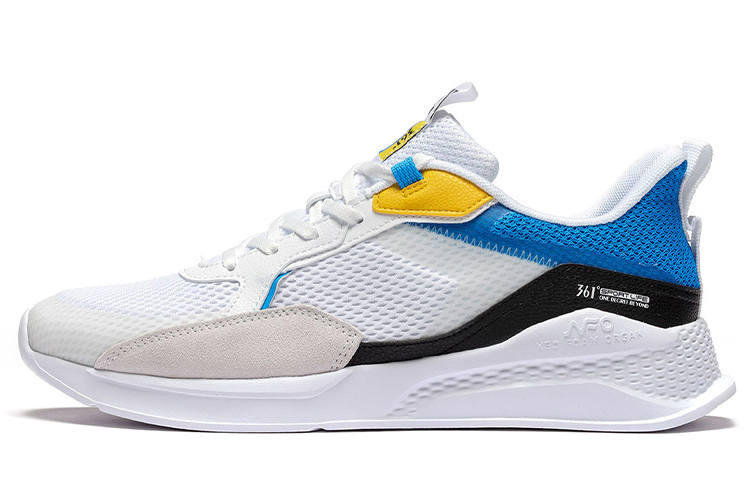 361° NFO Slip Resistant And Breathable Slip Resistant And Breathable Low top Casual Running Shoes Men's White Blue
