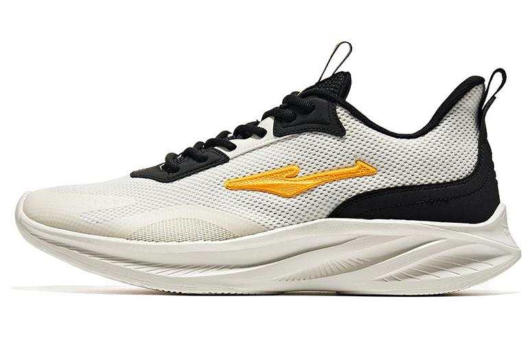 Erke Cushioning Slip Resistant Abrasion Resistant Low top Running Shoes Men's White Black