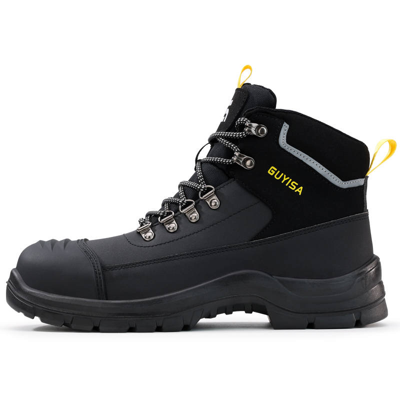 LANOUDUN Abrasion Resistant Slip Resistant High top Outdoor Shoes Unisex Black