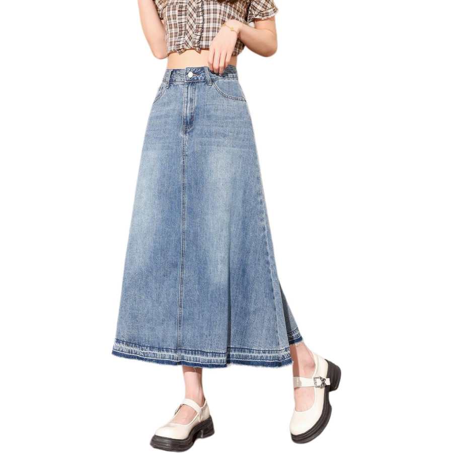 Tonlion Denim Long Skirt Women's